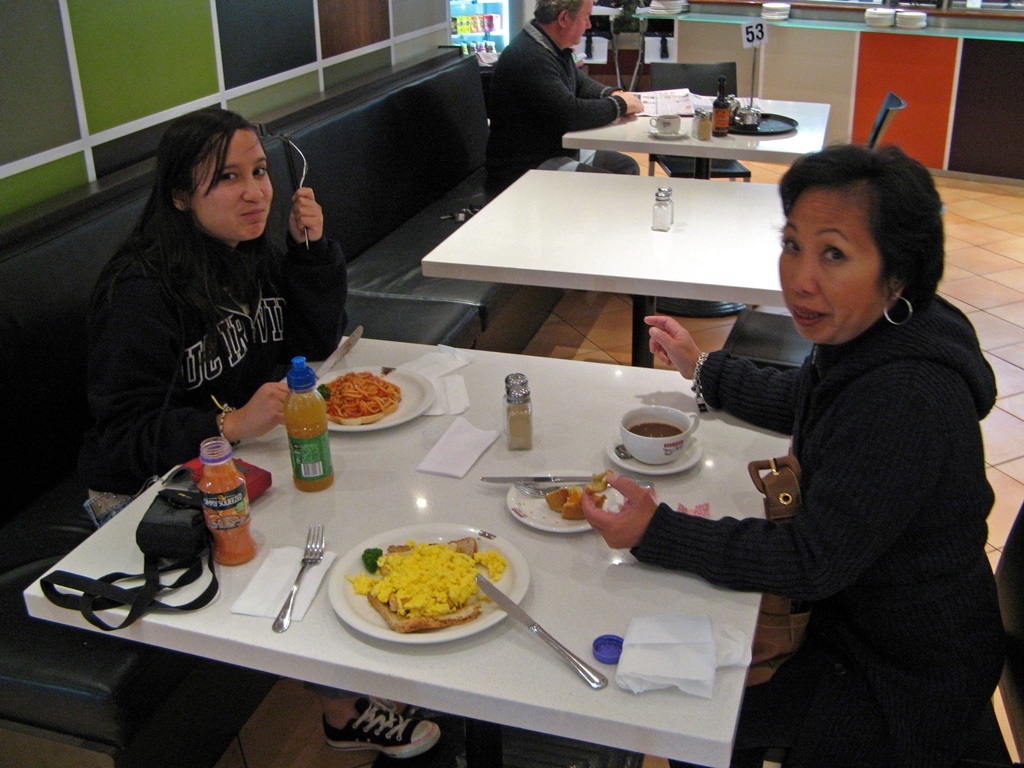 Connie and Nella at Breakfast